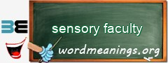 WordMeaning blackboard for sensory faculty